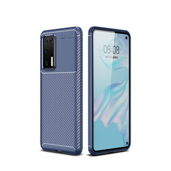 Huawei P40 Case Zore Negro Silicon Cover Navy blue