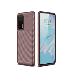 Huawei P40 Case Zore Negro Silicon Cover Brown