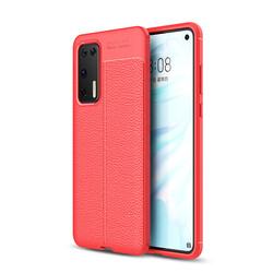 Huawei P40 Case Zore Niss Silicon Cover Red