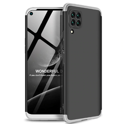 Huawei P40 Lite Kılıf Zore Ays Kapak Siyah-Gri