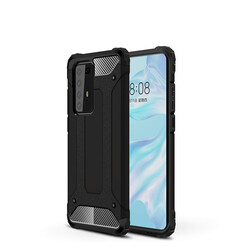 Huawei P40 Pro Case Zore Crash Silicon Cover Black