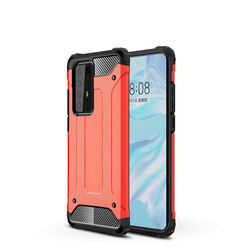 Huawei P40 Pro Case Zore Crash Silicon Cover Red