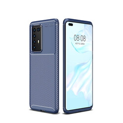 Huawei P40 Pro Case Zore Negro Silicon Cover Navy blue