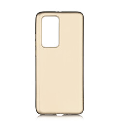 Huawei P40 Pro Case Zore Premier Silicon Cover Gold