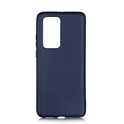 Huawei P40 Pro Case Zore Premier Silicon Cover Navy blue