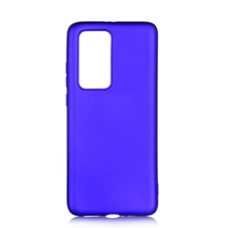 Huawei P40 Pro Case Zore Premier Silicon Cover Saks Blue