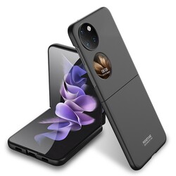 Huawei P50 Pocket Kılıf Zore Sert Kıpta Kapak Siyah