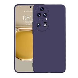 Huawei P50 Pro Case Zore Premier Silicon Cover Navy blue