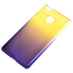 Huawei P9 Lite Case Zore Renkli Transparan Cover Purple
