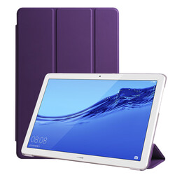 Huawei T5 10 inch Zore Smart Cover Stand 1-1 Case Purple
