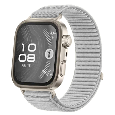 Huawei Watch Fit 4 Zore KRD-144 Hasır Kordon Gri