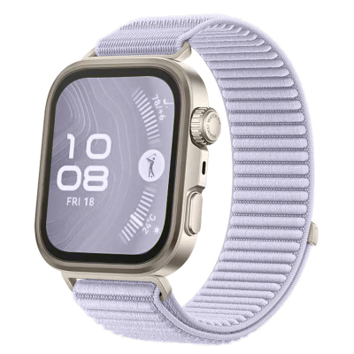 Huawei Watch Fit 4 Zore KRD-144 Hasır Kordon Lila