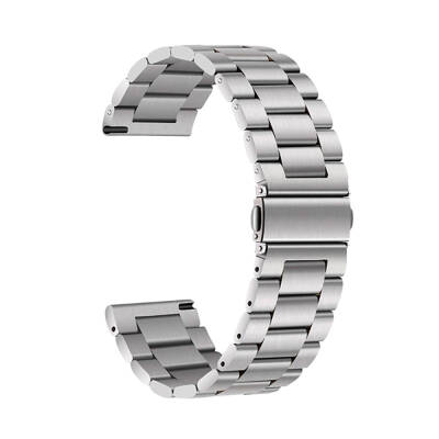 Huawei Watch GT 3 42mm Zore Band-04 20mm Metal Kordon Gümüş