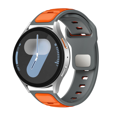 Huawei Watch GT 3 42mm Zore KRD-135 22mm Silicone Band Strap Strap Gri-Turuncu