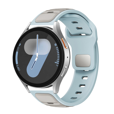 Huawei Watch GT 3 42mm Zore KRD-135 22mm Silikon Kordon Strap Kayış Açık Mavi-Gri
