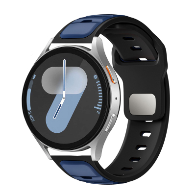 Huawei Watch GT 3 42mm Zore KRD-135 22mm Silikon Kordon Strap Kayış Lacivert-Siyah