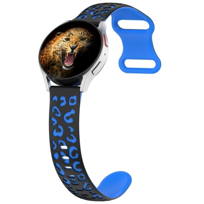 Huawei Watch GT 3 42mm Zore KRD-140 20mm Silikon Kordon Strap Kayış Siyah-Mavi