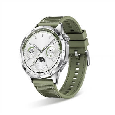 Huawei Watch GT 3 46mm Zore KRD-102 22mm Silikon Kordon Yeşil