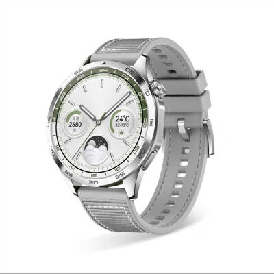 Huawei Watch GT 3 46mm Zore KRD-102 22mm Silikon Kordon Gri