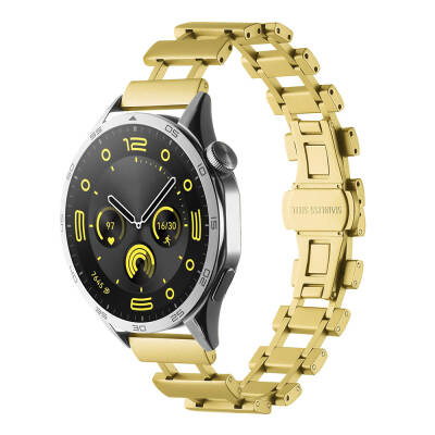 Huawei Watch GT 3 46mm Zore KRD-96 22mm Metal Kordon Gold