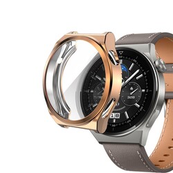 Huawei Watch GT 3 Pro 43mm Zore Watch Gard 02 Koruyucu Silikon Rose Gold