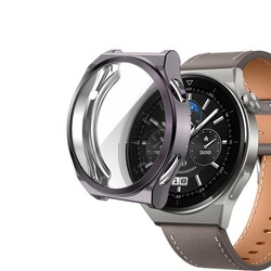 Huawei Watch GT 3 Pro 46mm Zore Watch Gard 02 Koruyucu Silikon Gri