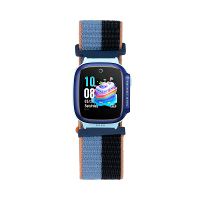 Huawei Watch GT 5 41mm Zore KRD-03 18mm Çocuklara Özel Hasır Kordon Mavi-Siyah