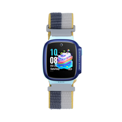 Huawei Watch GT 5 41mm Zore KRD-03 18mm Çocuklara Özel Hasır Kordon Lila-Gri