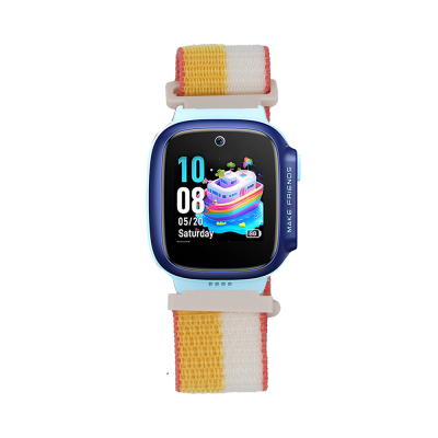 Huawei Watch GT 5 41mm Zore KRD-03 18mm Çocuklara Özel Hasır Kordon Sarı-Beyaz