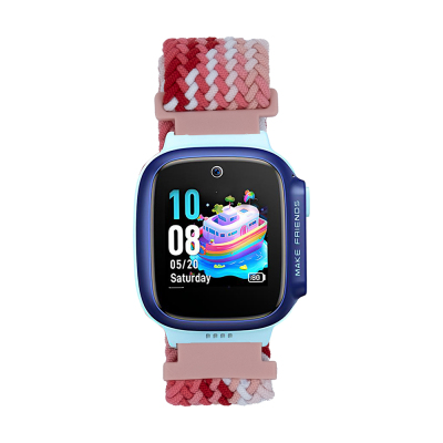 Huawei Watch GT 5 Pro 42mm Zore KRD-139 Children's Special Knitted Strap Kırmızı-Pembe