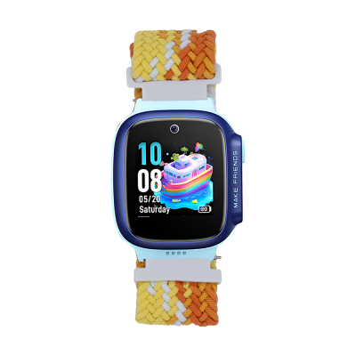 Huawei Watch GT 5 Pro 42mm Zore KRD-139 Çocuklara Özel Örgü Kordon Sarı