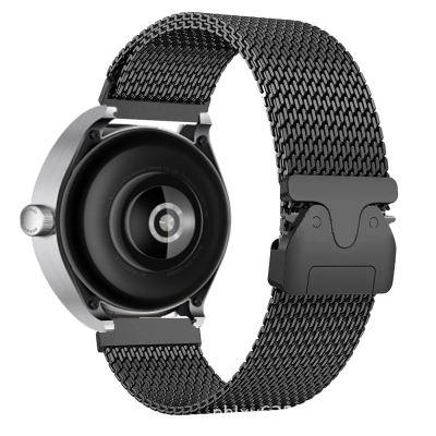 Huawei Watch GT 5 Pro 46mm Zore KRD-100 22mm Titanium Mesh Strap Siyah-Titanyum