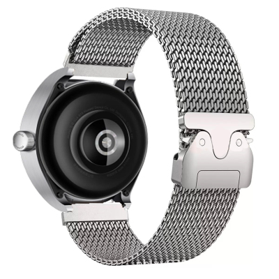 Huawei Watch GT 5 Pro 46mm Zore KRD-100 22mm Titanium Mesh Strap Titanyum-Gümüş