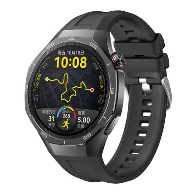 Huawei Watch GT 5 Pro 46mm Zore KRD-130 Silikon Kordon Strap Kayış Siyah
