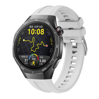 Huawei Watch GT 5 Pro 46mm Zore KRD-130 Silikon Kordon Strap Kayış Gri