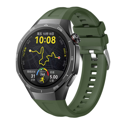 Huawei Watch GT 5 Pro 46mm Zore KRD-130 Silikon Kordon Strap Kayış Yeşil