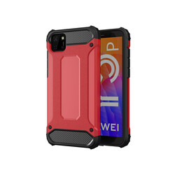 Huawei Y5P Case Zore Crash Silicon Cover Red