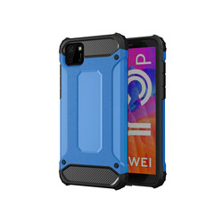 Huawei Y5P Case Zore Crash Silicon Cover Blue