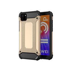 Huawei Y5P Case Zore Crash Silicon Cover Gold