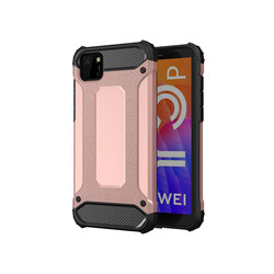 Huawei Y5P Case Zore Crash Silicon Cover Rose Gold