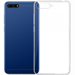 Huawei Y7 2018 Case Zore Süper Silikon Cover Colorless