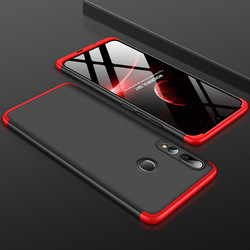 Huawei Y9 Prime 2019 Kılıf Zore Ays Kapak Siyah-Kırmızı
