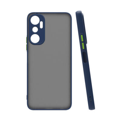 İnfinix Hot 20 Case Zore Hux Cover Navy blue