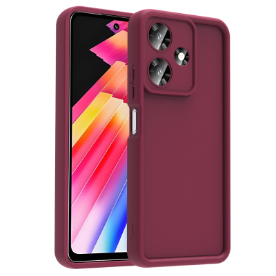 İnfinix Hot 30İ Kılıf Kamera Korumalı Zore Ananas Kapak Mürdüm