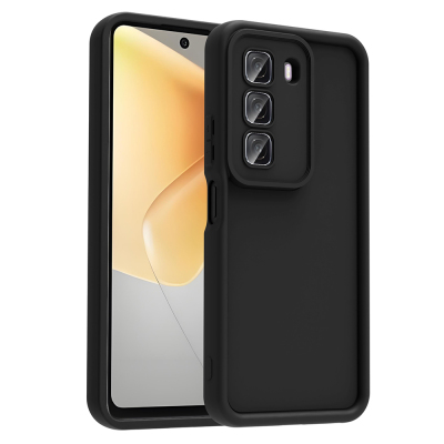İnfinix Hot 50 4G Kılıf Kamera Korumalı Zore Ananas Kapak Siyah