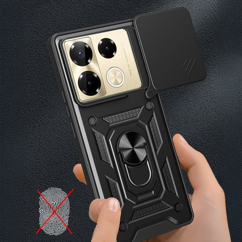 Infinix Note 40 Pro Case with Magnetic Stand Camera Protection Zore Sürgülü Vega Cover - 8