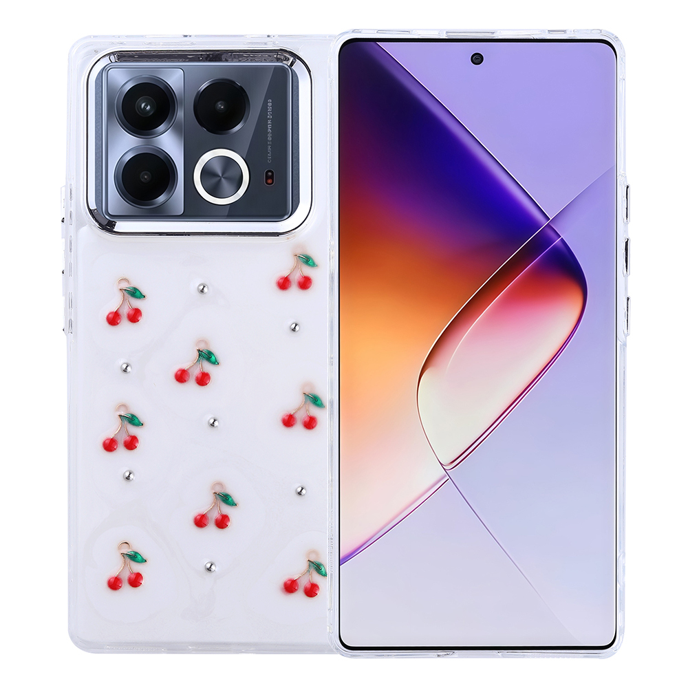 İnfinix Note 40 Pro Kılıf Airbag Tasarımlı Simli Şeffaf Zore Kutup Kapak - 5