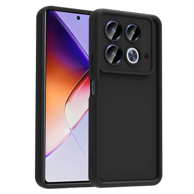 İnfinix Note 40 Pro Kılıf Kamera Korumalı Zore Ananas Kapak Siyah