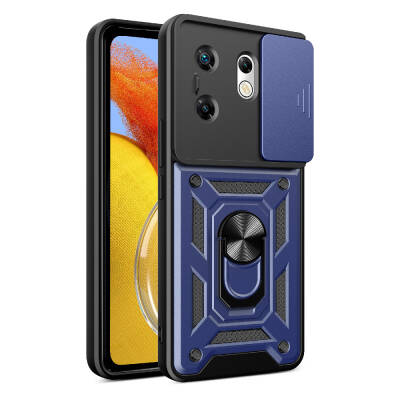 Infinix Zero 30 4G Case Magnetic Stand Camera Protector Zore Sliding Vega Cover Blue