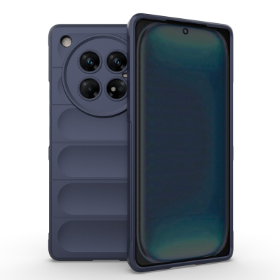 İnfinix Zero 40 5G Kılıf Esnek TPU Oyuklu Arka Yüzey Tasarımlı Zore Etnik Silikon Kapak Lacivert